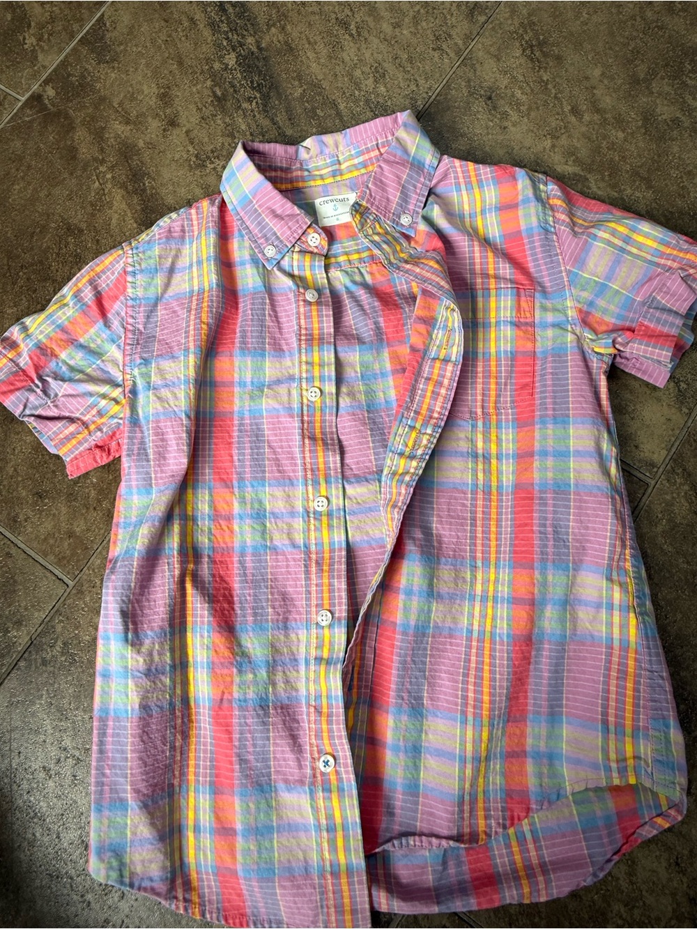 Boys crewcuts size 8 button up shirt